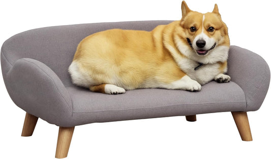 Canapé pour Chien - Style Scandinave - Pieds en Bois Effilés