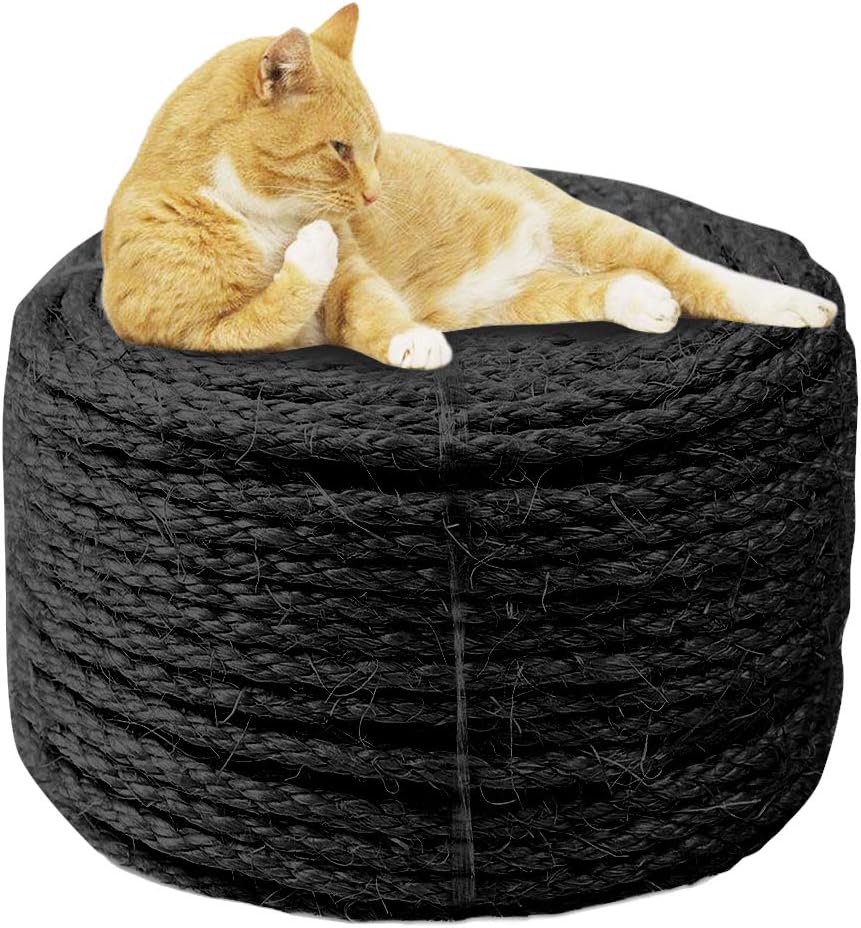 Corde Sisal 6mm - Résistante aux Rayures - 30m Noir