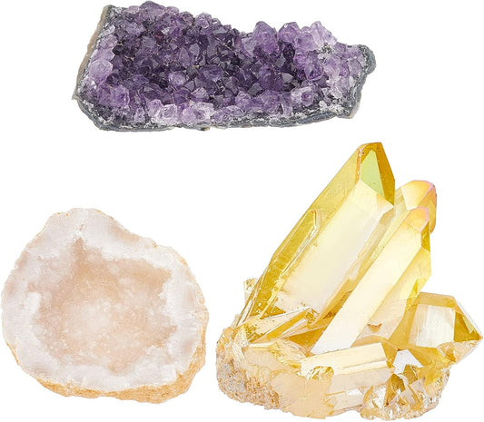 Pierres Énergétiques - Cristaux Naturels - Améthyste et Citrine