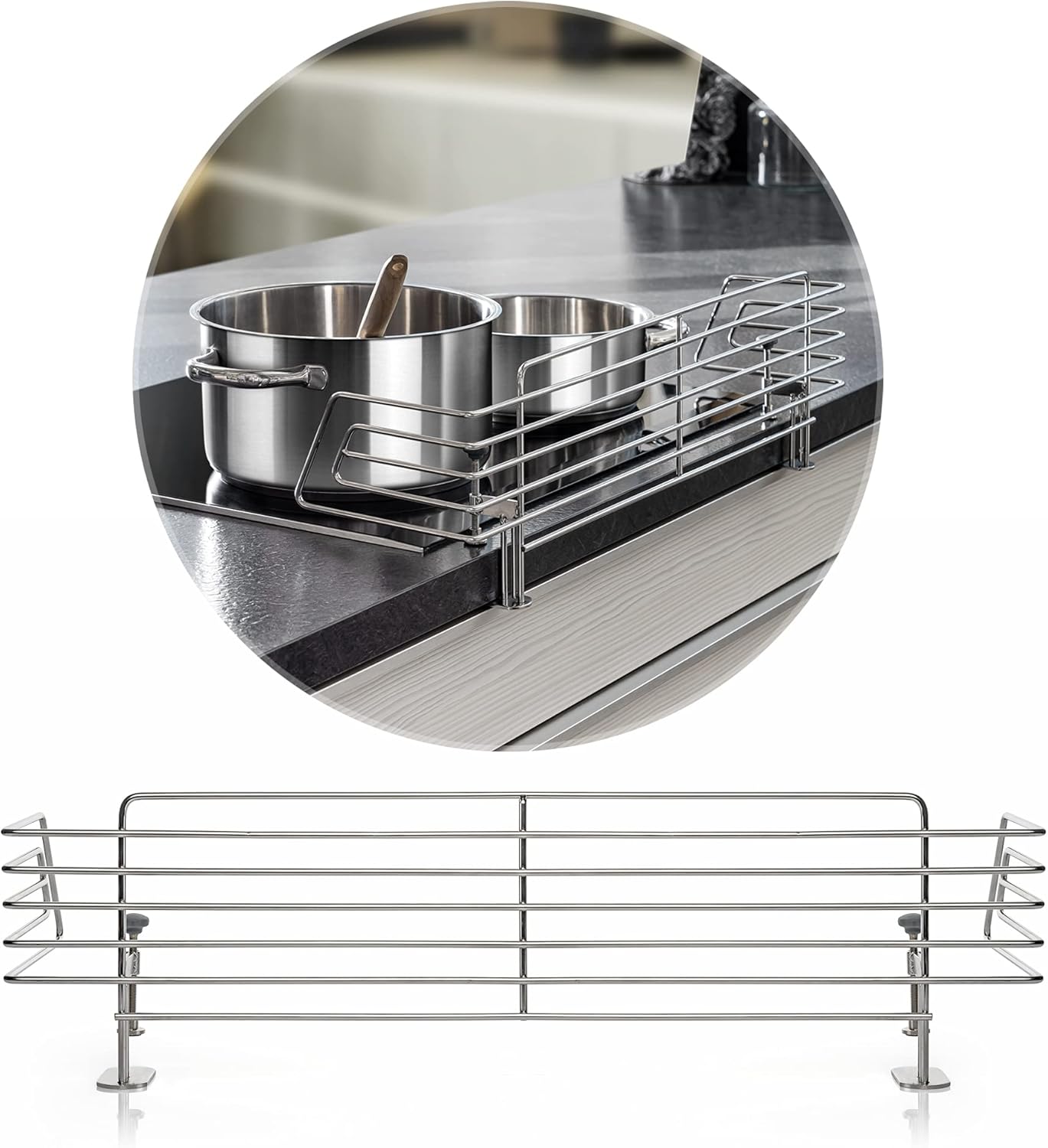 Grille de Protection pour Cuisinière - Sécurité Bébé - Acier Inoxydable