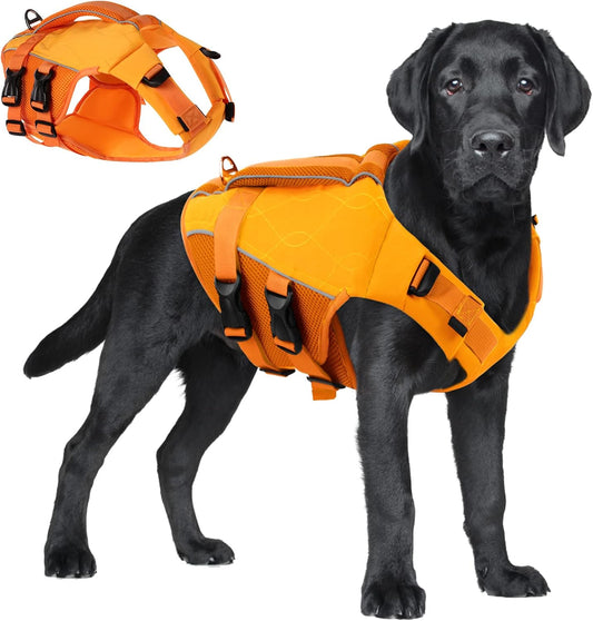 Gilet de Sauvetage pour Chien - Haute Flottabilité - Bandes Réfléchissantes