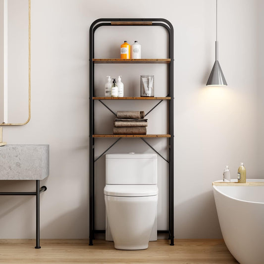 Étagère de Rangement WC - 3 Niveaux - Style Industriel