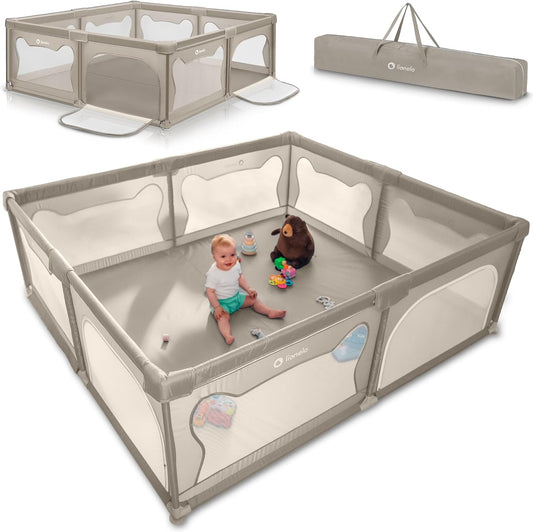 Parc Bébé Pliable - Grand Espace 187x207 cm - Sécurité Maximale