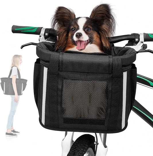 Panier de Vélo pour Chien - Amovible - Sécurisé avec Ceinture