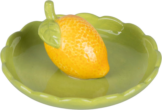 Soucoupe Décorative - Design Citron - Céramique Ø 11,2 cm