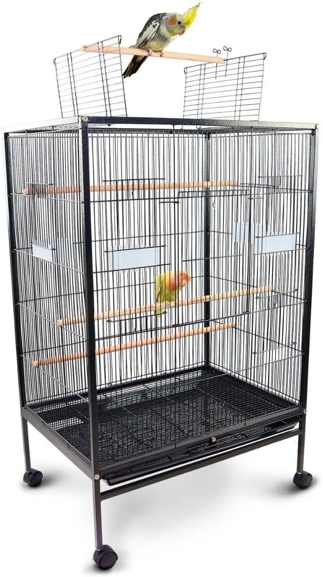 Cage à Oiseaux - Grande et Confortable - Ouverture Supérieure