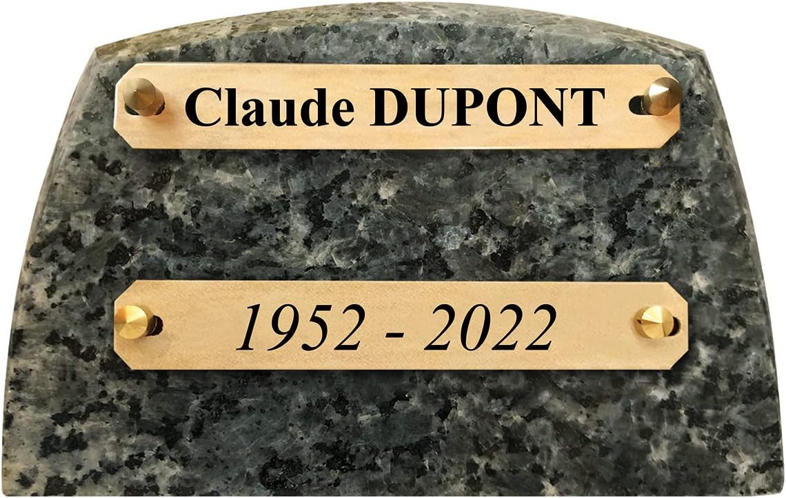 Plaque Funéraire en Granit - Petite Stèle - Personnalisable
