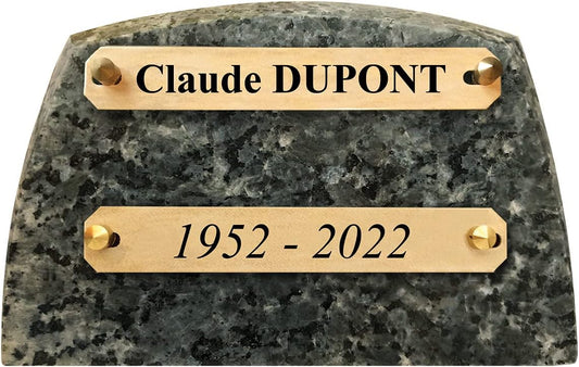 Plaque Funéraire en Granit - Petite Stèle - Personnalisable