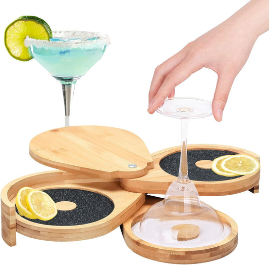 Ensemble de Verres à Margarita - Bois de Bambou - Design à 3 Couches