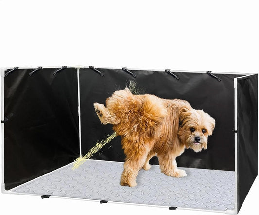 Bac à Litière pour Chien - Portable et Réglable - Clôture Étanche