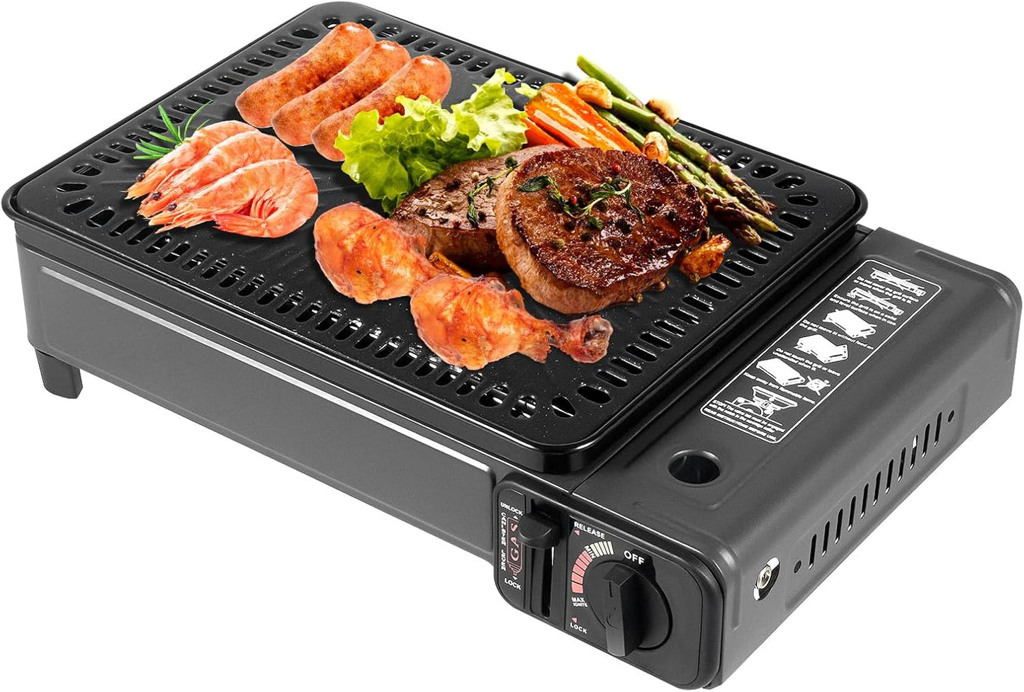Barbecue à Gaz Portable - Durable et Léger - Cuisson Extérieure