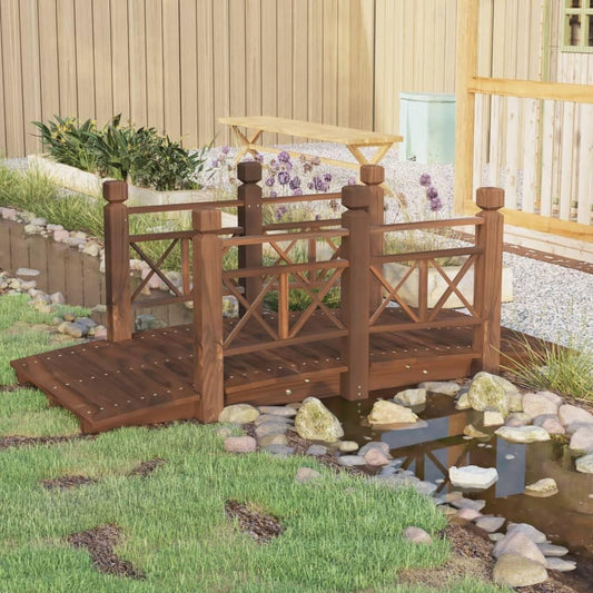Pont de Jardin en Bois d'Épicéa - 150x67x56 cm - Capacité 180 kg