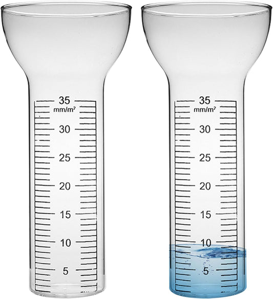Pluviomètre en Verre - Résistant au Gel - Marquages Clairs