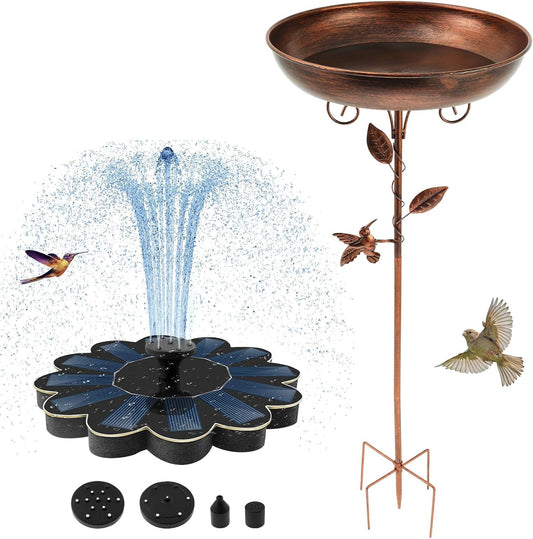 Abreuvoir pour Oiseaux - Fontaine Solaire - Design Vintage