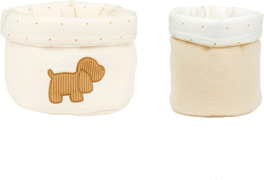 Paniers de Rangement Bébé - Chien Charlie - Tricot & Jacquard