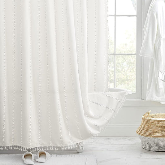Rideau de Douche Bohème - Imperméable - Coton et Lin