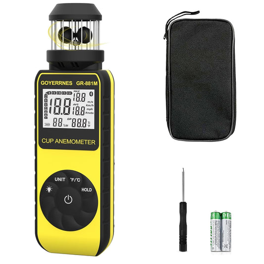 Anémomètre Portable - Mesure de Vitesse du Vent - Boussole Intégrée