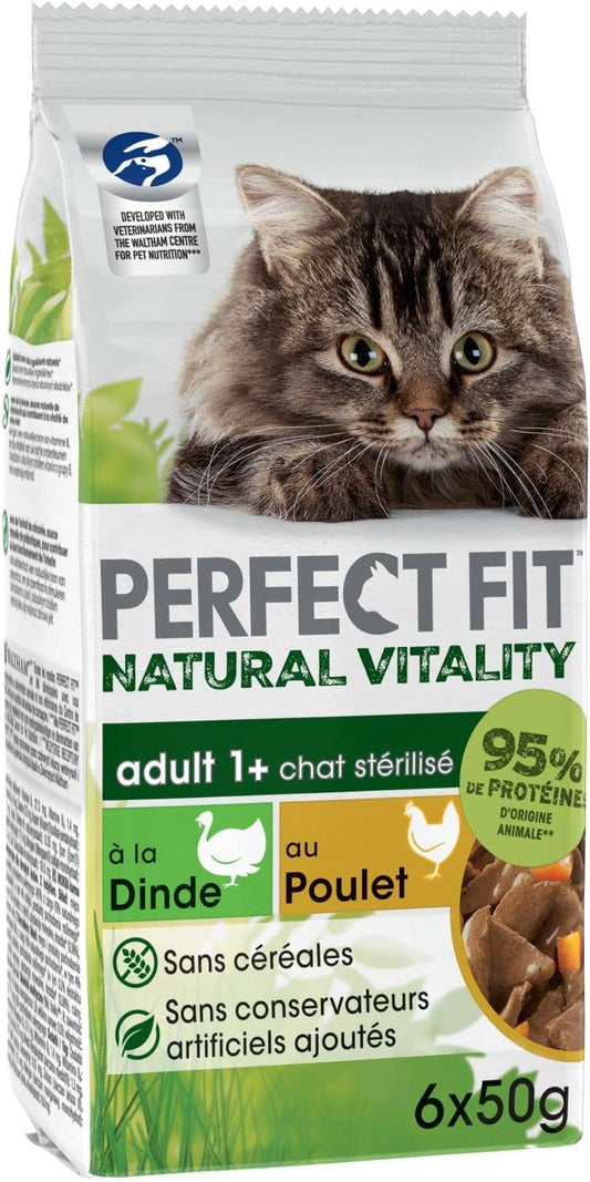 Nourriture Humide pour Chats Stérilisés - Protéines Animales 95% - Sans Céréales