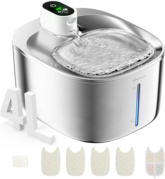 Fontaine à Eau pour Chat - Sans Fil - Capteur Automatique