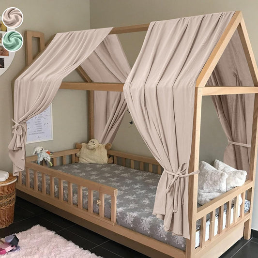 Ensemble de Décoration de Lit - 100% Mousseline de Coton - Anti-Insectes