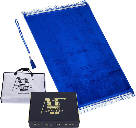 Kit de Prière Musulman - Tapis Épais & Confortable - Sac de Transport Inclus