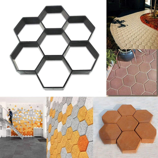 Moule en Plastique Réutilisable - Design Hexagonal - 30 x 30 cm