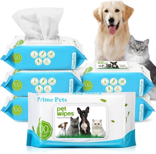 Lingettes Nettoyantes pour Animaux - 100% Naturel - 600 Pièces