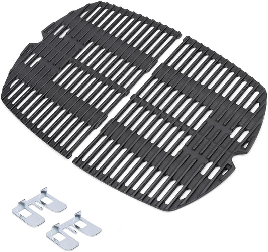 Grille de Cuisson en Fonte - Compatible Weber Q200/Q220 - Paquet de 2