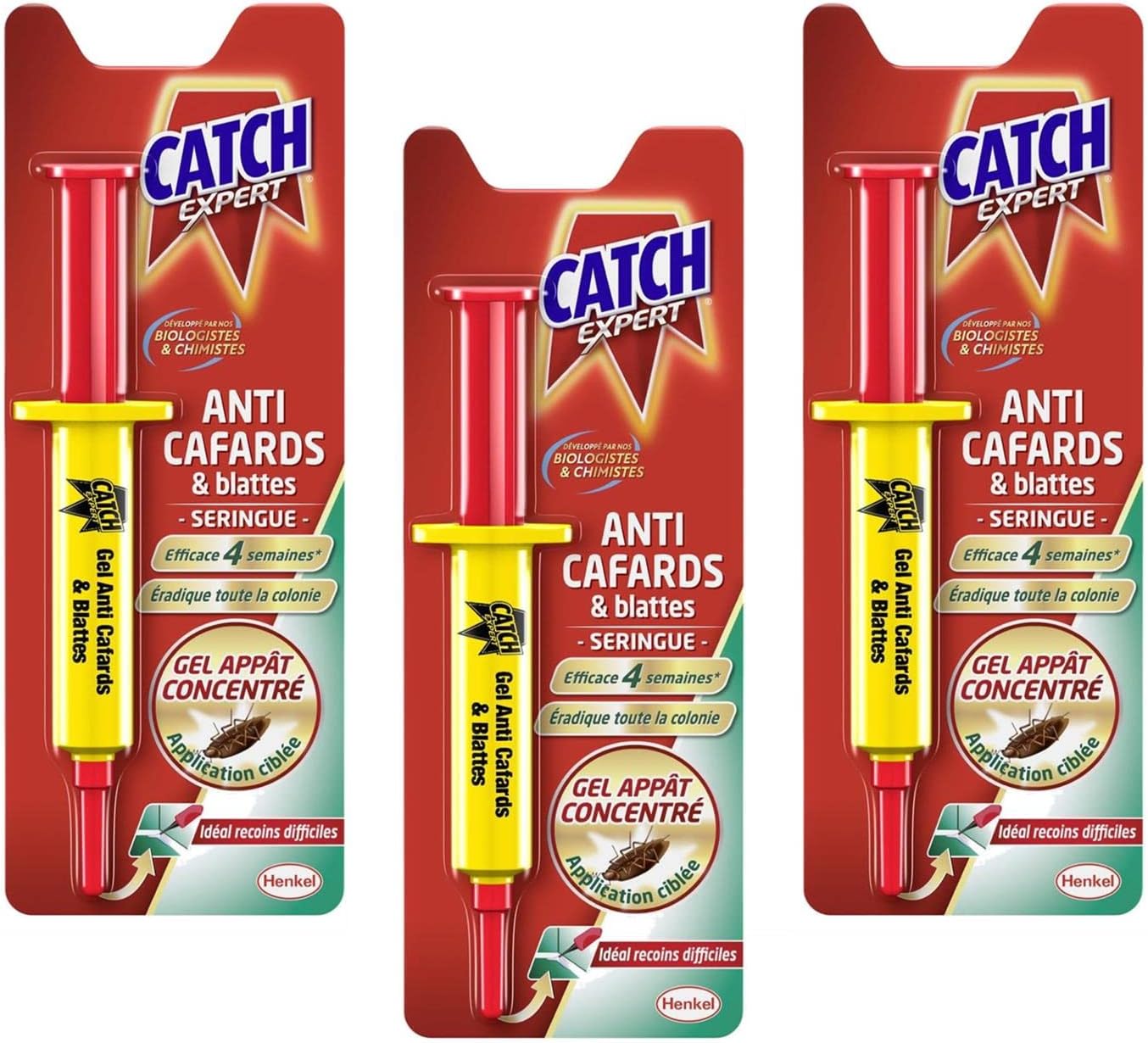 Gel Anti Cafards - Seringue Insecticide - Lot de 3