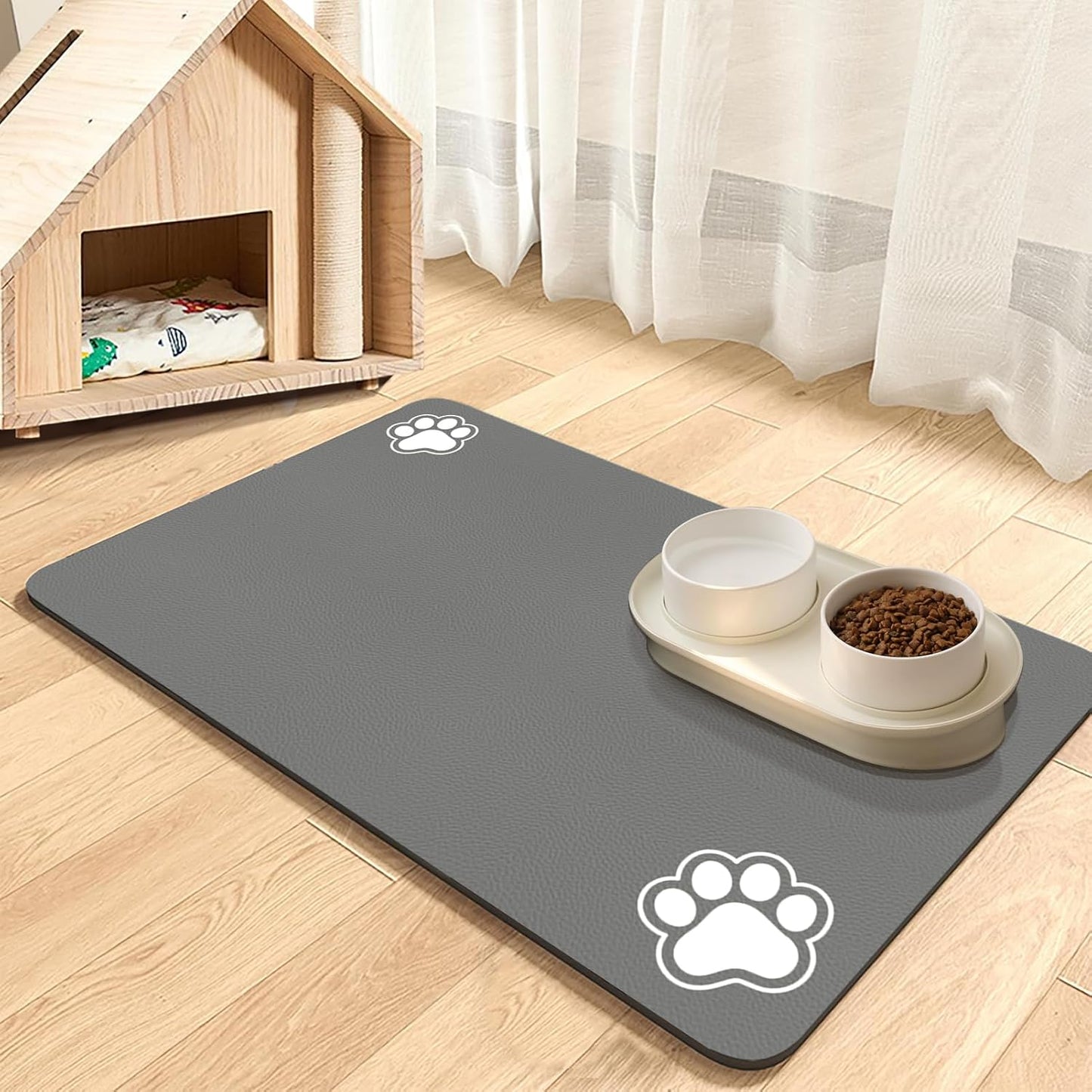 Tapis de Nourriture pour Animaux - Absorption Supérieure - Séchage Rapide