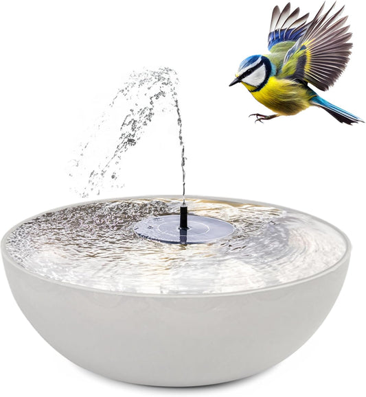 Fontaine Solaire de Jardin - Coque Grise 45 cm - Écologique et Décorative