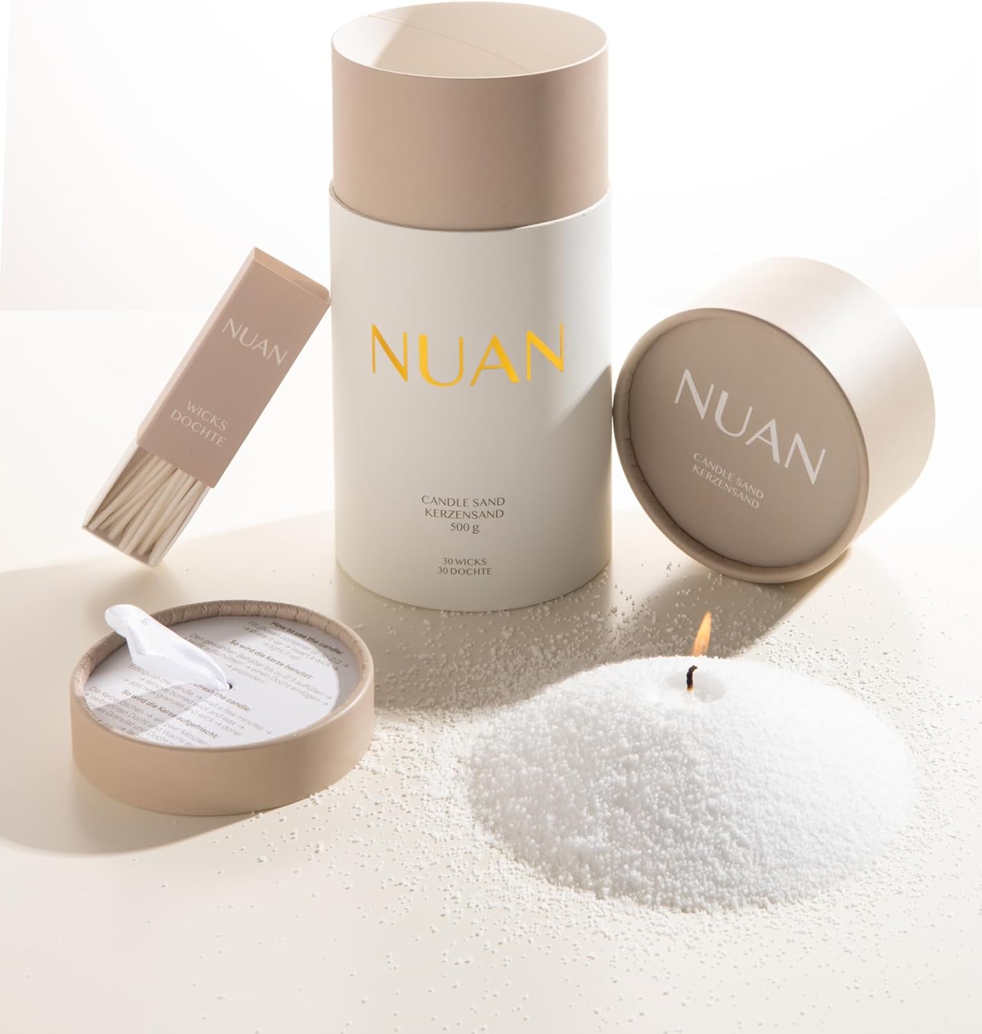 Sable à Bougie NUAN - Cire Végétale Naturelle - Idée Déco Vegan