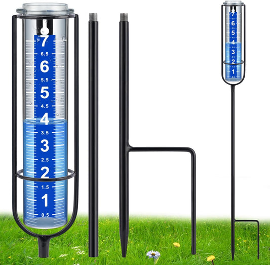 Pluviomètre Extérieur - Précision Améliorée - Hauteur Réglable