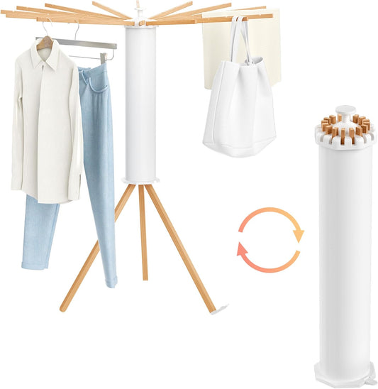 Étendoir à Linge Octopus - Bois de Hêtre - Trépied Extensible
