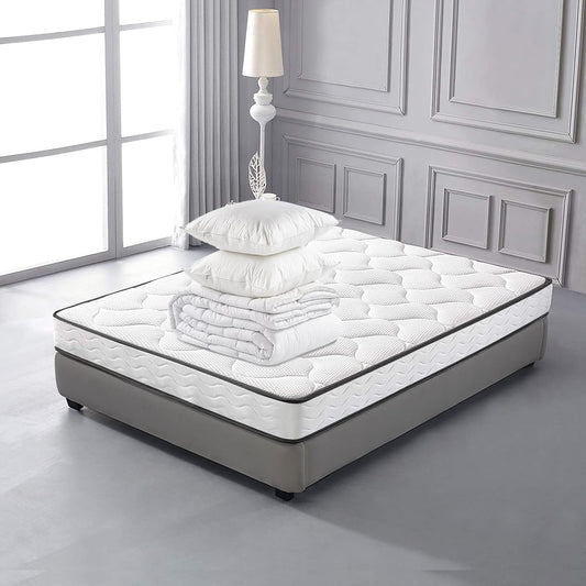 IZTOSS - Ensemble Matelas Mémoire de Forme - Couette Tempérée - Oreillers Confortables