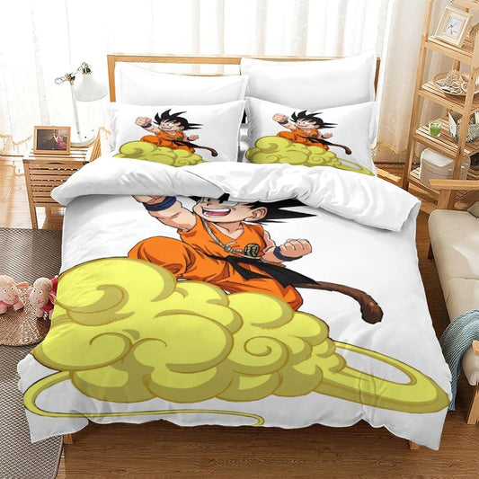 Parure de Lit 3D Dragon Ball - Microfibre Douce - Taille Double 200x200cm