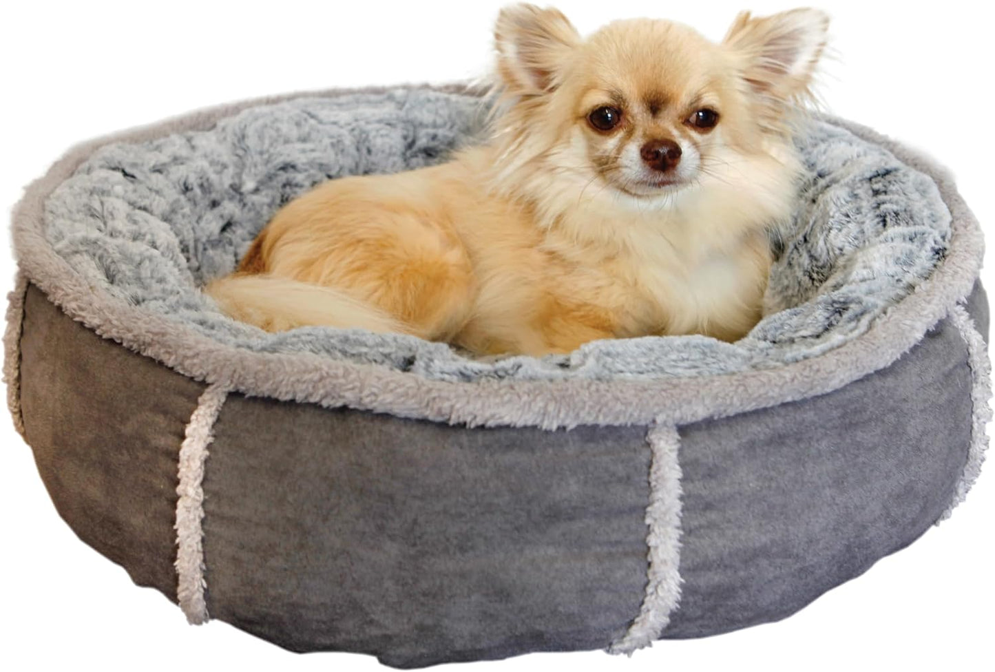Panier Profond pour Chien - Simili Daim Moelleux - Intérieur Peluche Luxe