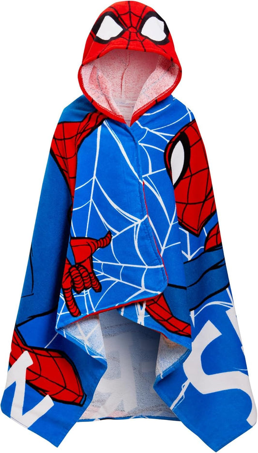 Poncho à Capuche Enfant - 100% Coton - Thème SPIDER-MAN
