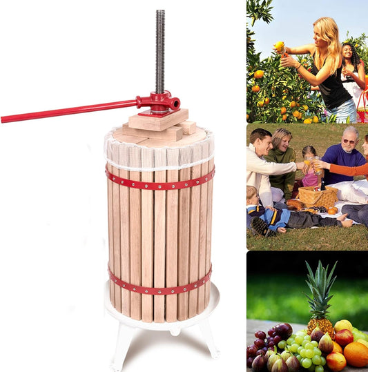 Presse à Fruits - 6L - Structure en Bois et Acier