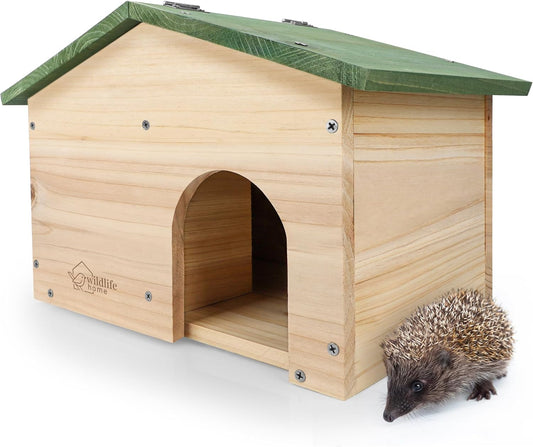 Maison pour Hérisson - Bois Naturel - Protection Intempéries