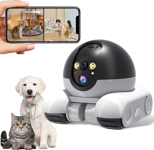 Caméra Robot Mobile - Double Objectif 1080p - Batterie 5200mAh