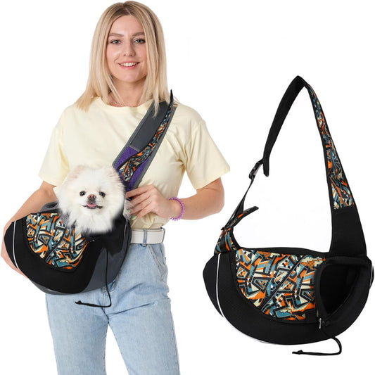 Sac Bandoulière pour Chien - Respirant et Réfléchissant - Sangle Réglable