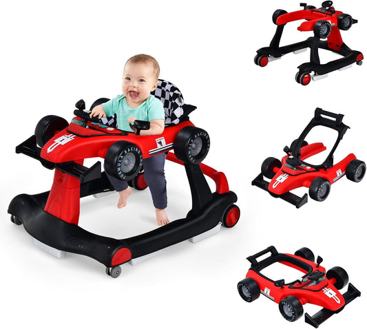 Trotteur Bébé 4 en 1 - Hauteur Réglable - Roues Silencieuses