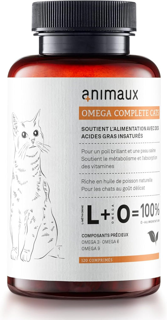 Comprimés Omega 3, 6 & 9 pour Chats - Huile de Poisson Naturelle - Santé et Pelage