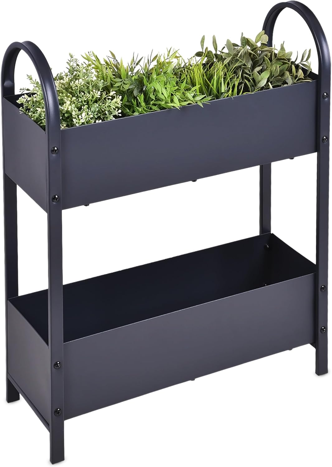 Jardinière surélevée en métal - Anthracite - 2 étages