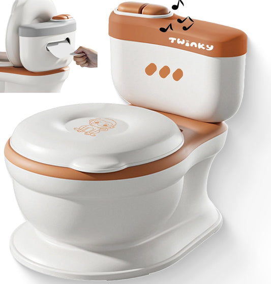 Toilette d'Apprentissage 3-en-1 - Son Réaliste - Design Compact