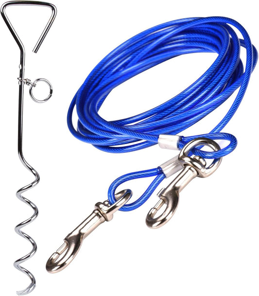 Câble Attache Chien - Acier Inoxydable - Laisse Spirale 360°