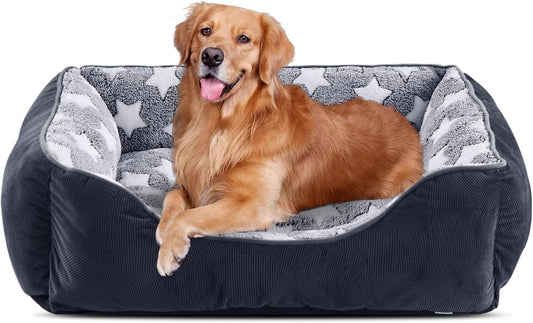 Panier Chien Antidérapant - Lavable et Confortable - Grand Chien Noir