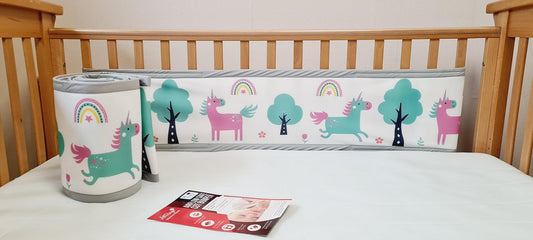 Tour de Lit Respirant - Sécurité Certifiée - Design Licorne