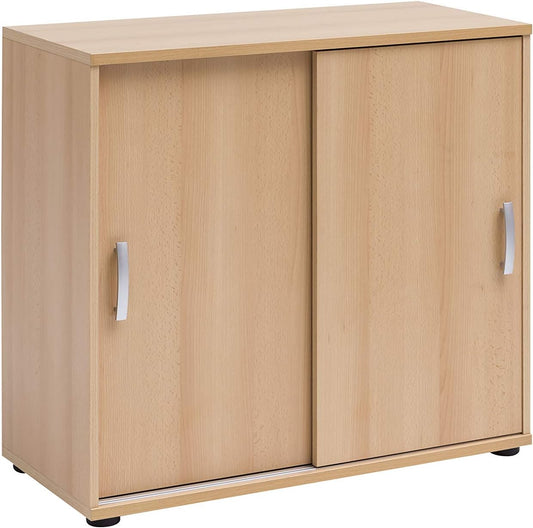 Armoire de Classement - 2 Portes Coulissantes - Étagère Réglable